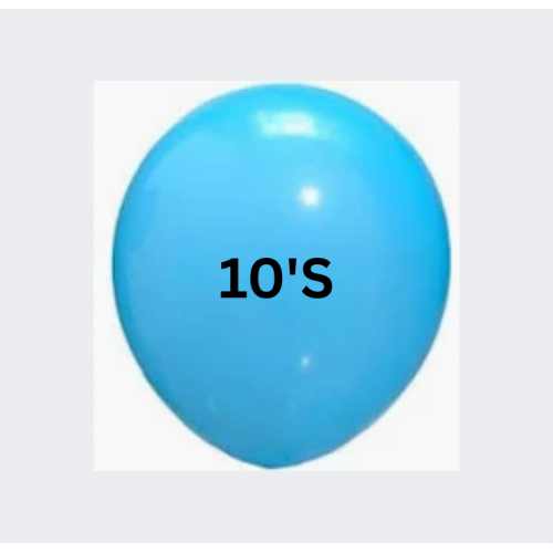 BALLOON PLAIN LIGHT BLUE 10'S BALLOON PLAIN LIGHT BLUE 10'S